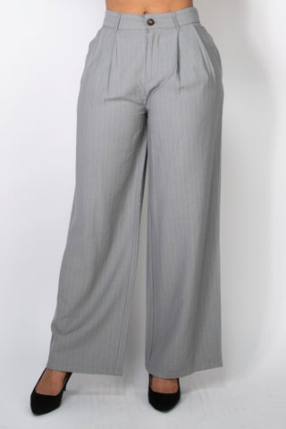 High - rise Stripe Wide Leg Pants - Wear Arielle