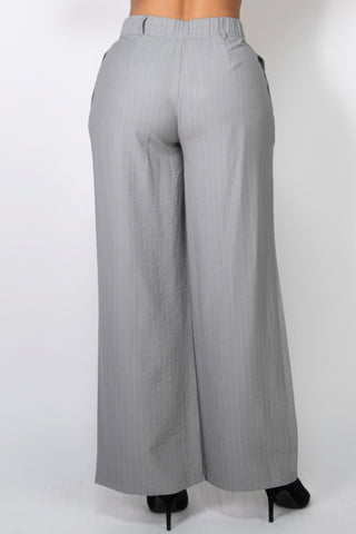 High - rise Stripe Wide Leg Pants - Wear Arielle