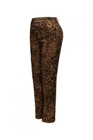 Leopard Printed Wide Leg Pants - Wear Arielle