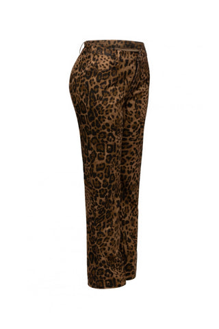 Leopard Printed Wide Leg Pants - Wear Arielle