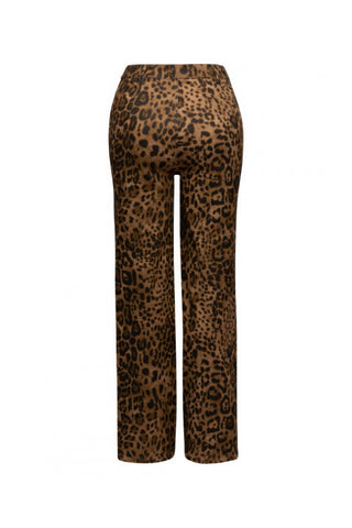 Leopard Printed Wide Leg Pants - Wear Arielle