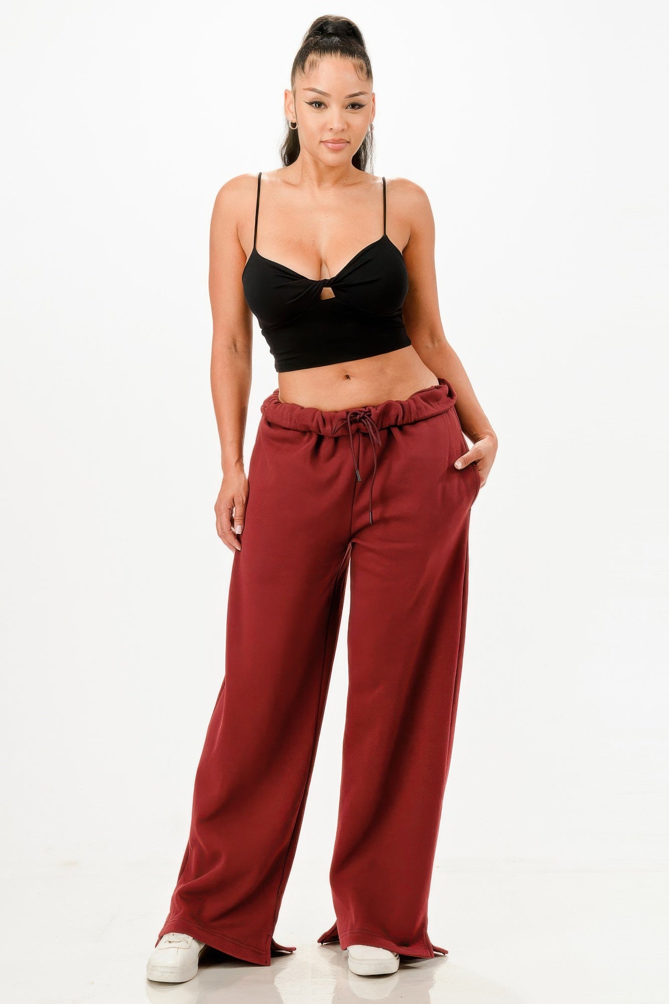Baggy Sweatpants burgundy - Wear Arielle