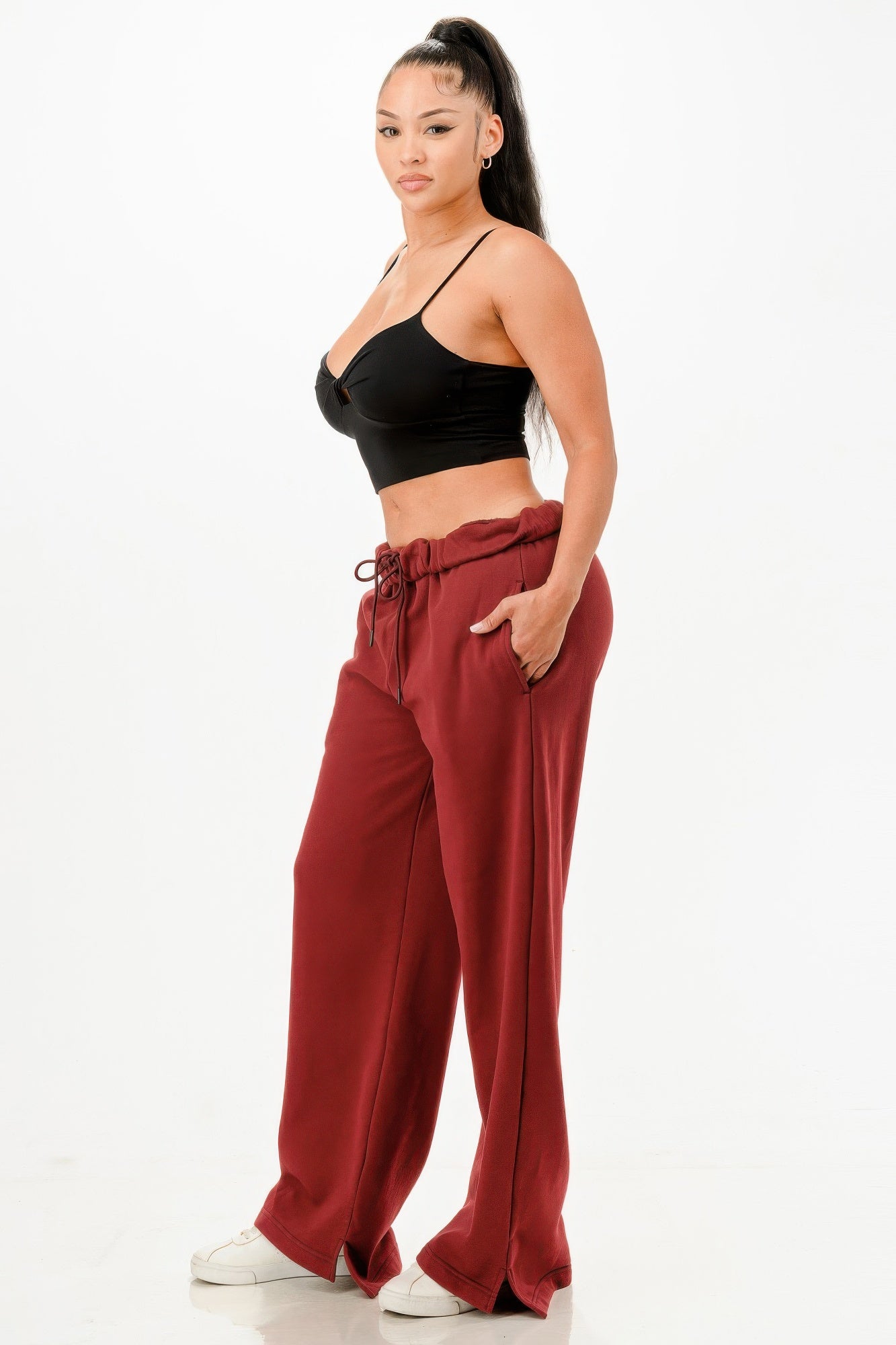 Baggy Sweatpants burgundy - Wear Arielle