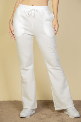 Drawstring Waist Slant Pocket Sweatpants - Wear Arielle