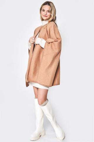 Cozy Side Border Ruana - Wear Arielle