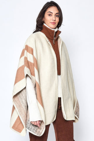 Cozy Side Border Ruana - Wear Arielle
