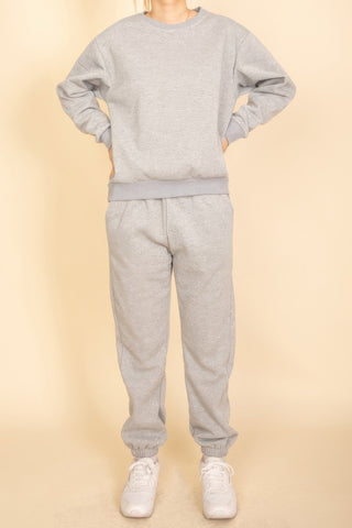 Comfy Fleece Crewneck Pullover - Wear Arielle