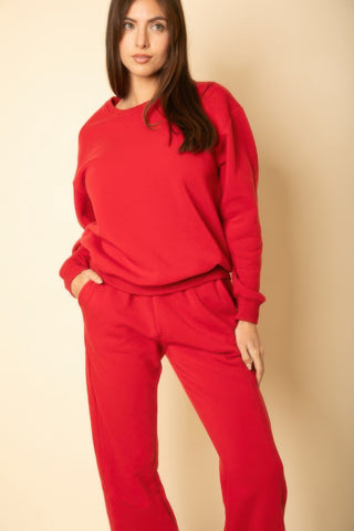 Comfy Fleece Crewneck Pullover - Wear Arielle