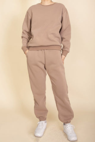 Comfy Fleece Crewneck Pullover - Wear Arielle