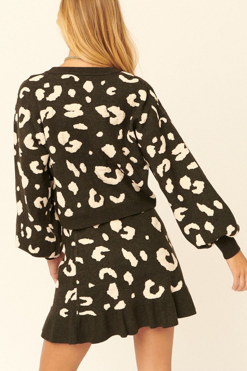 A Leopard Print Pullover Sweater - Wear Arielle
