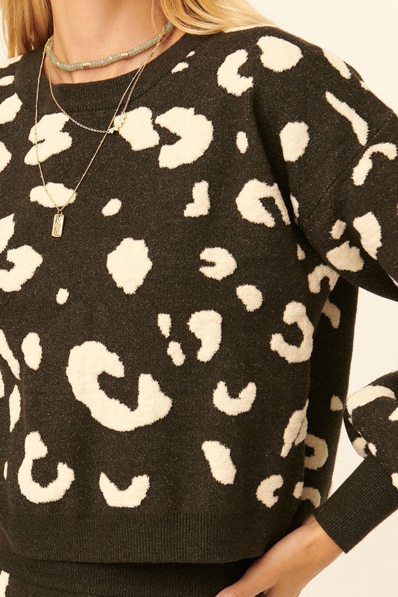 A Leopard Print Pullover Sweater - Wear Arielle