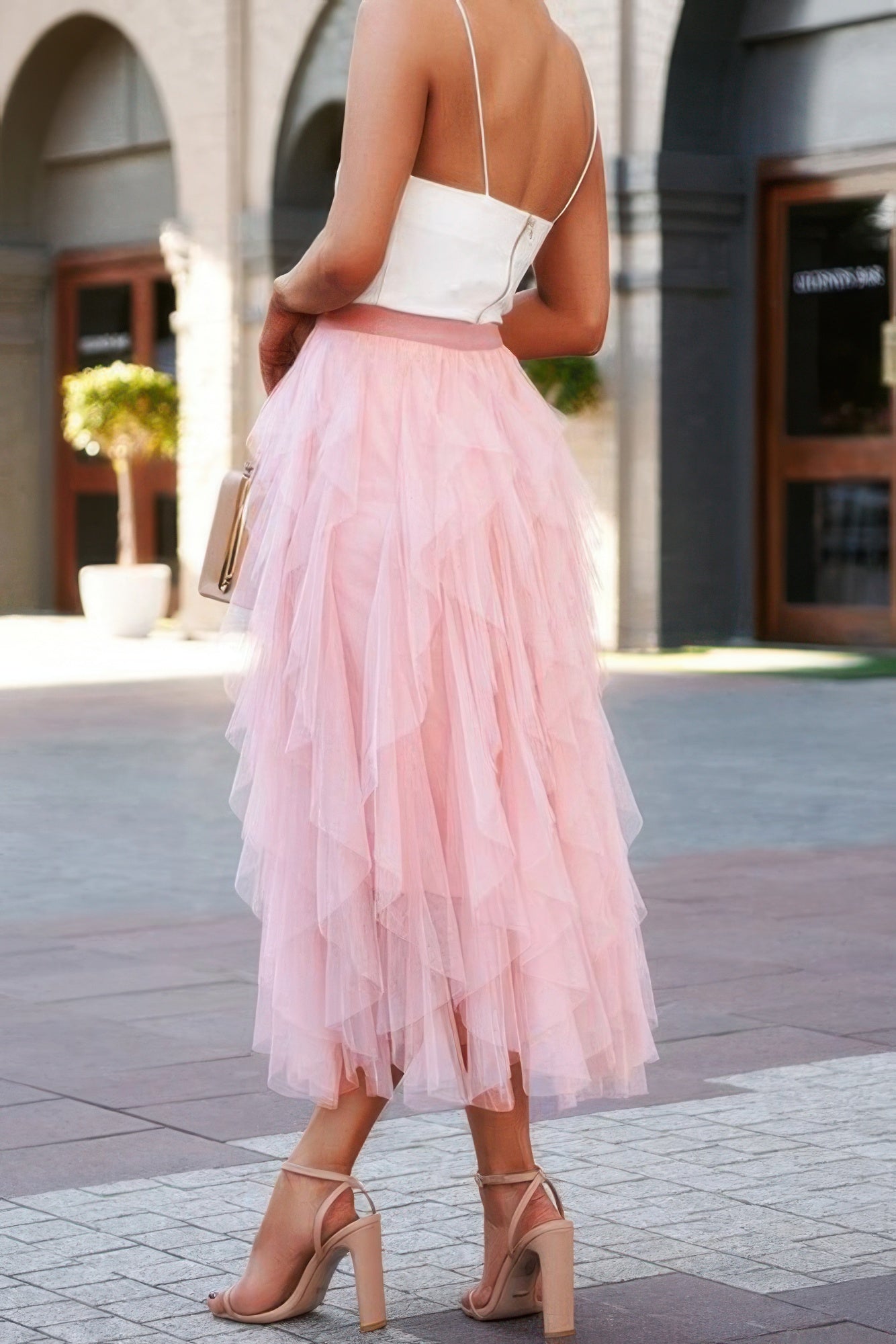 A Line Long Tulle Tiered Skirts - Wear Arielle