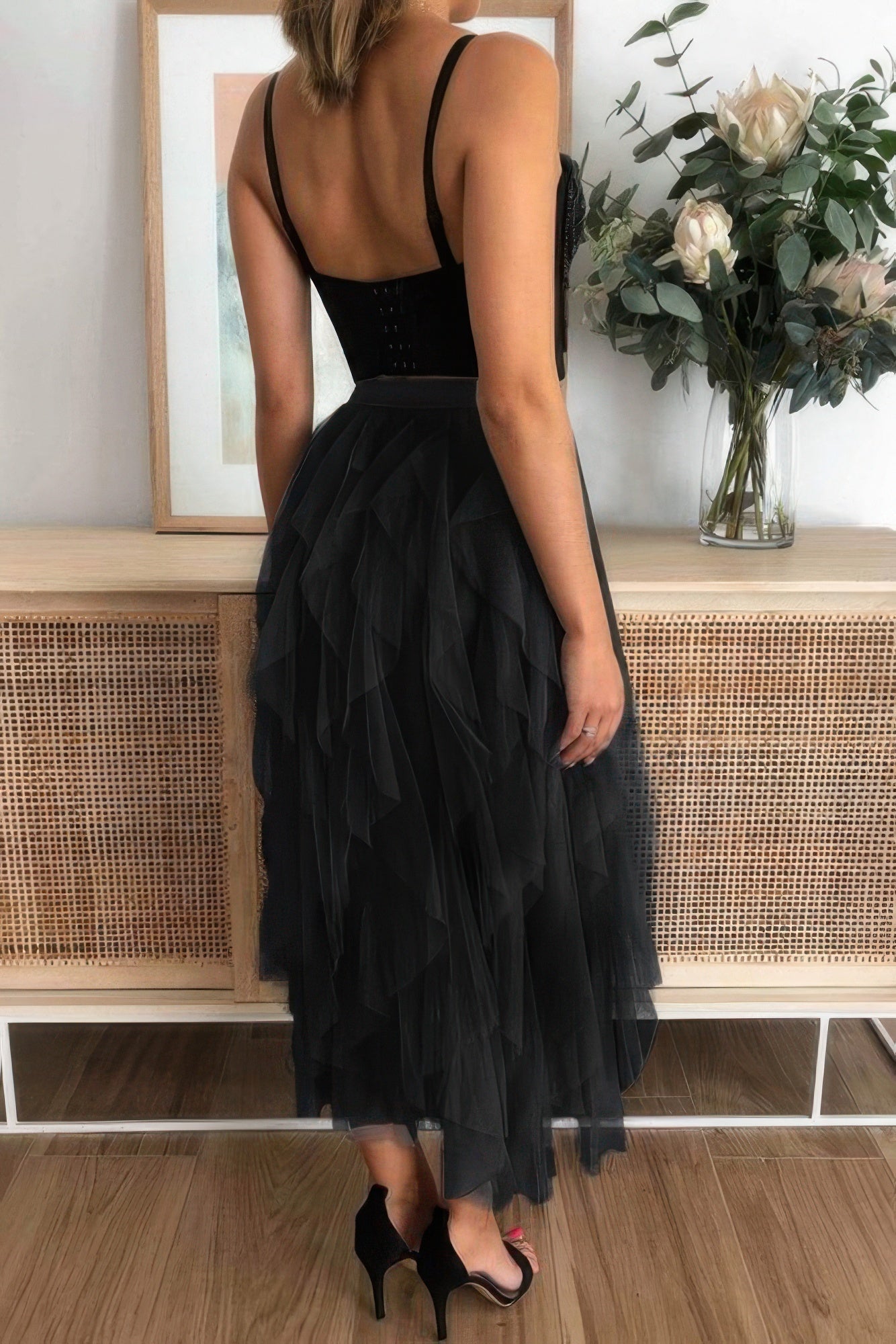 A Line Long Tulle Tiered Skirts - Wear Arielle