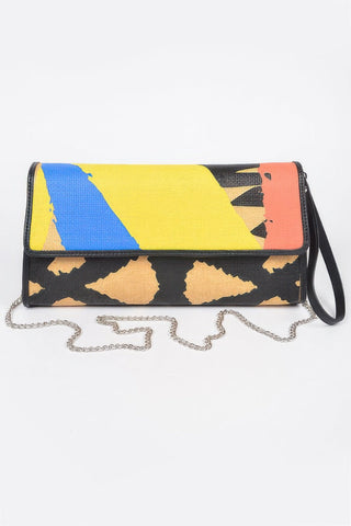 Animal Print Clutch With Color Palette - Wear Arielle