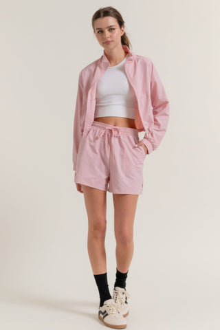 Anorak Side Slit Workout Shorts - Wear Arielle