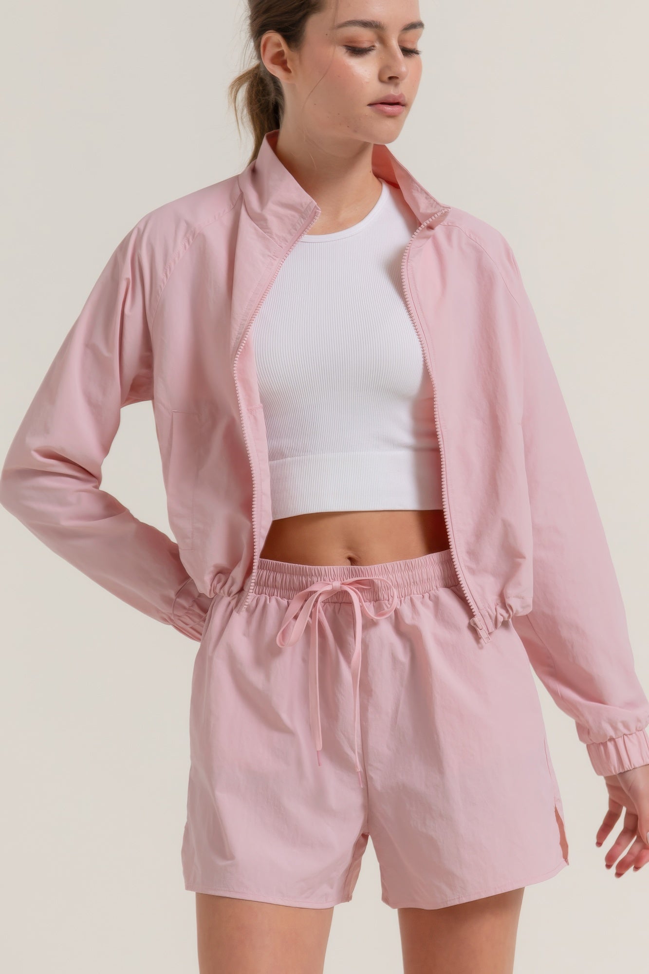 Anorak Side Slit Workout Shorts - Wear Arielle