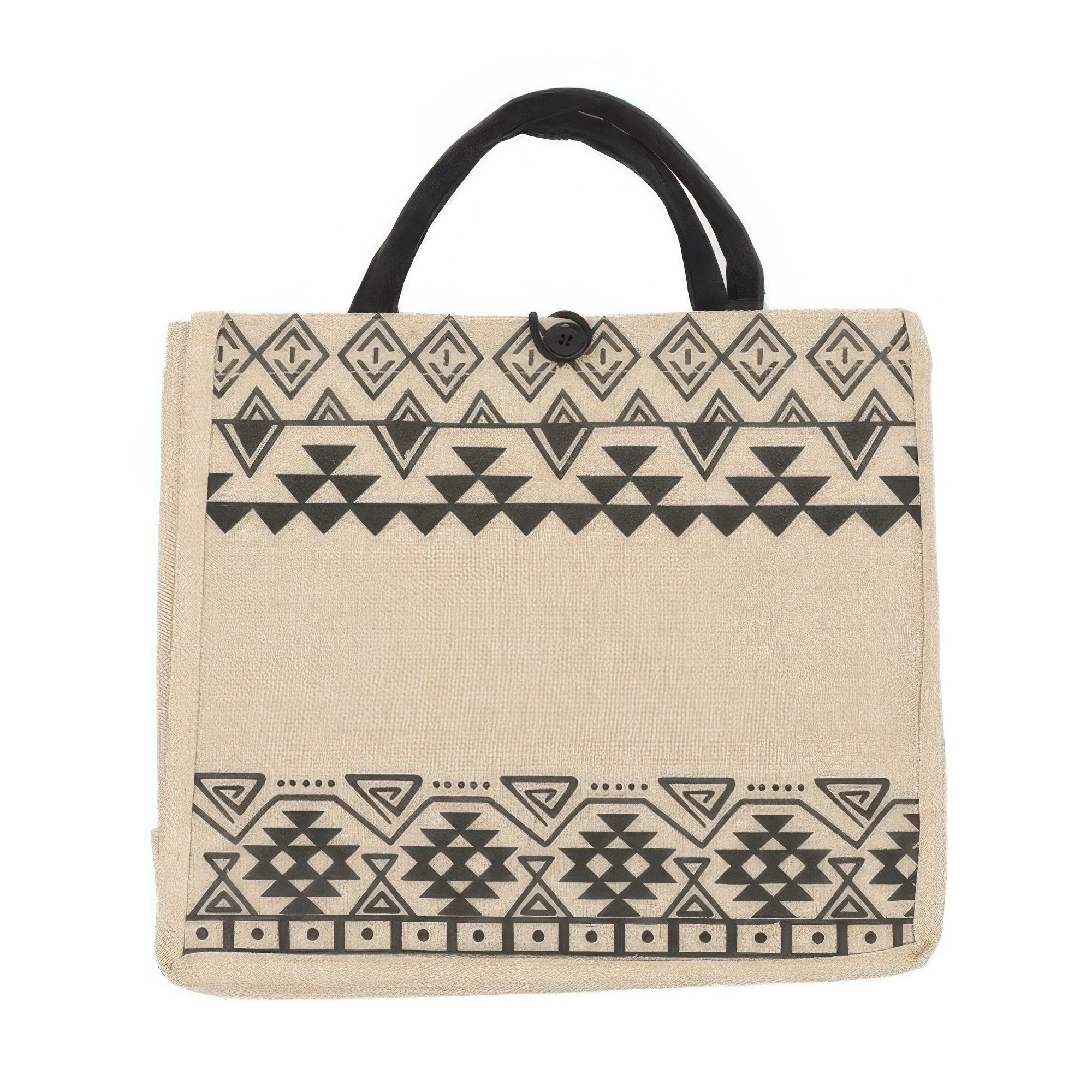 Aztec Pattern Themed Canvas Tote Bag - Wear Arielle