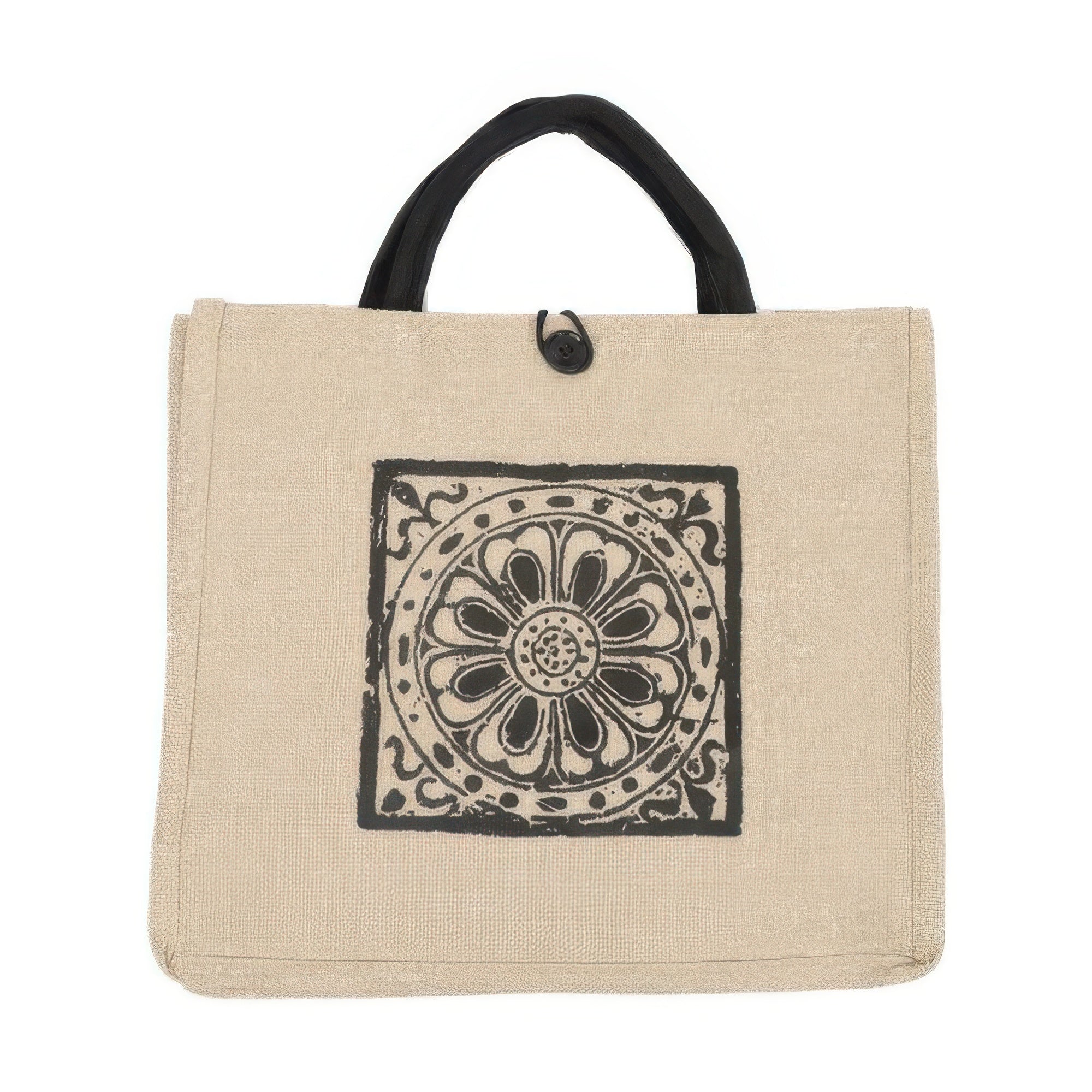 Aztec Pattern Themed Canvas Tote Bag - Wear Arielle