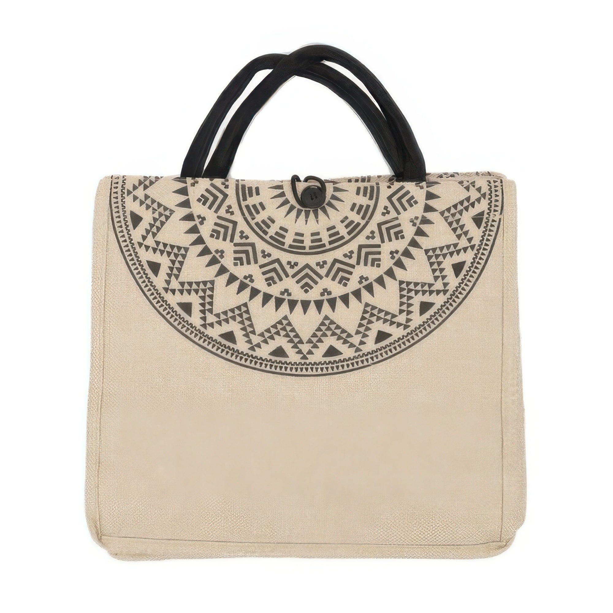Aztec Pattern Themed Canvas Tote Bag - Wear Arielle