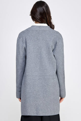 Basic Soft Long Line Open Front Sweater Cardigan - Wear Arielle