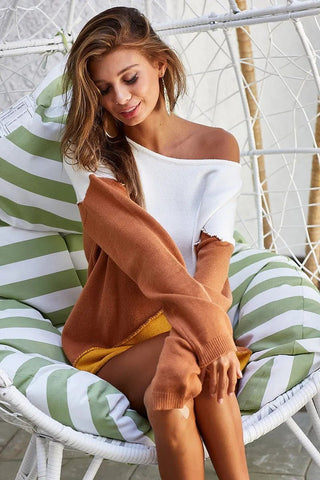 BiBi Color Block Geometric Sweater - Wear Arielle