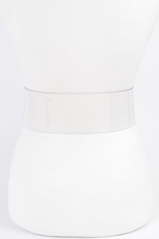 Big Vintage Round Metal Buckle Clear Plussize Belt - Wear Arielle