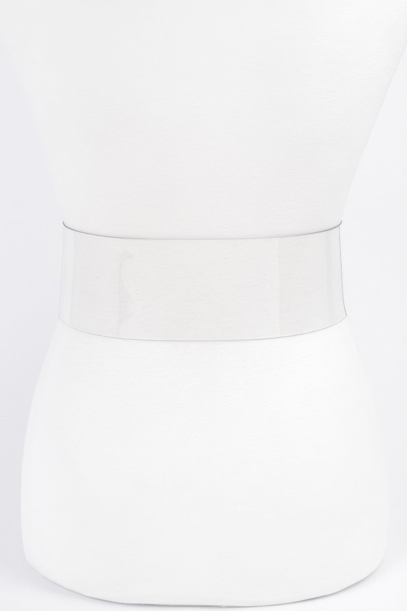 Big Vintage Round Metal Buckle Clear Plussize Belt - Wear Arielle