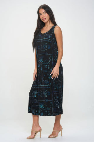 Bns Print Long Tank Dress - Wear Arielle