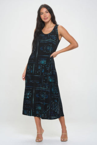 Bns Print Long Tank Dress - Wear Arielle