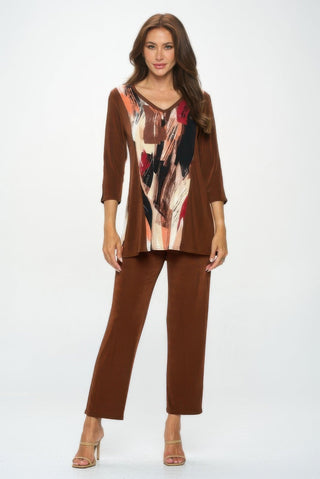 BNS V - Neck Binding Contrast Top - Wear Arielle