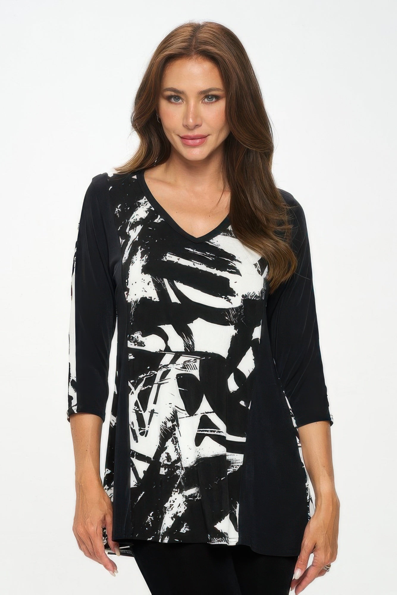 BNS V - Neck Binding Contrast Top - Wear Arielle