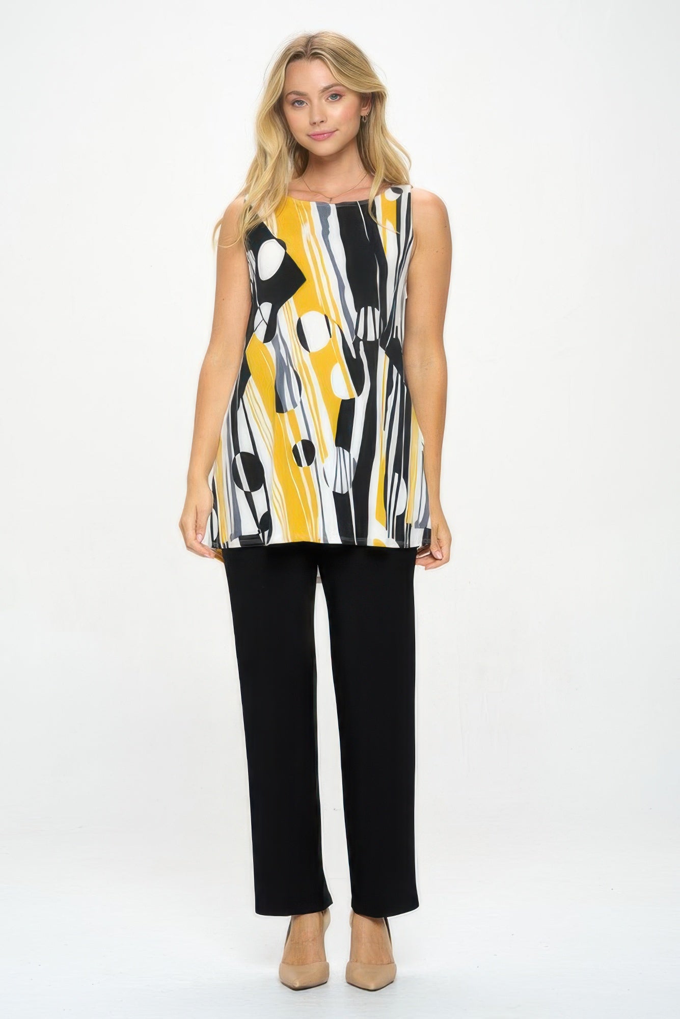 Boat Neckline Print Top - Wear Arielle