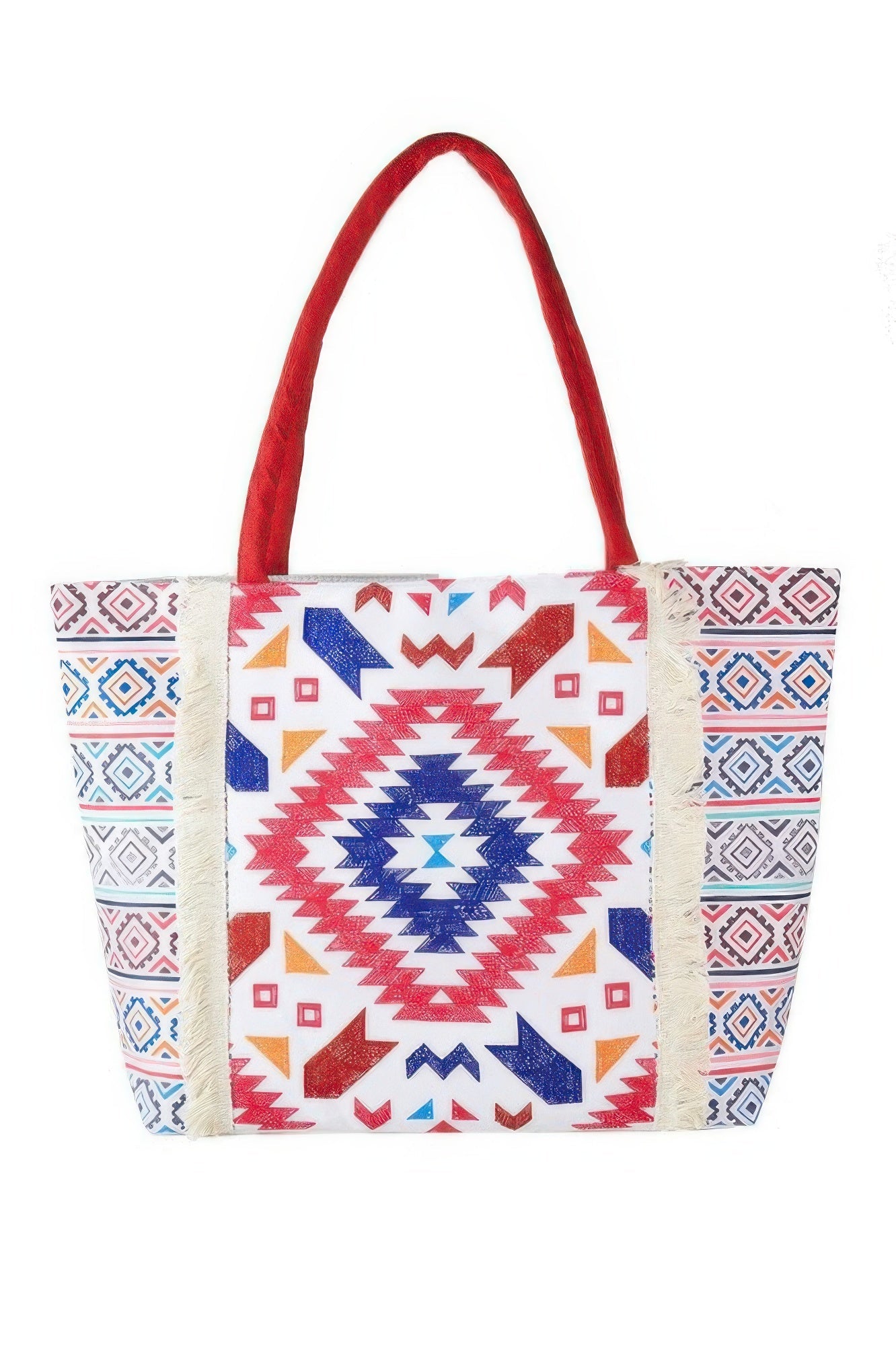 Boho Print Fringe Tote Bag - Wear Arielle