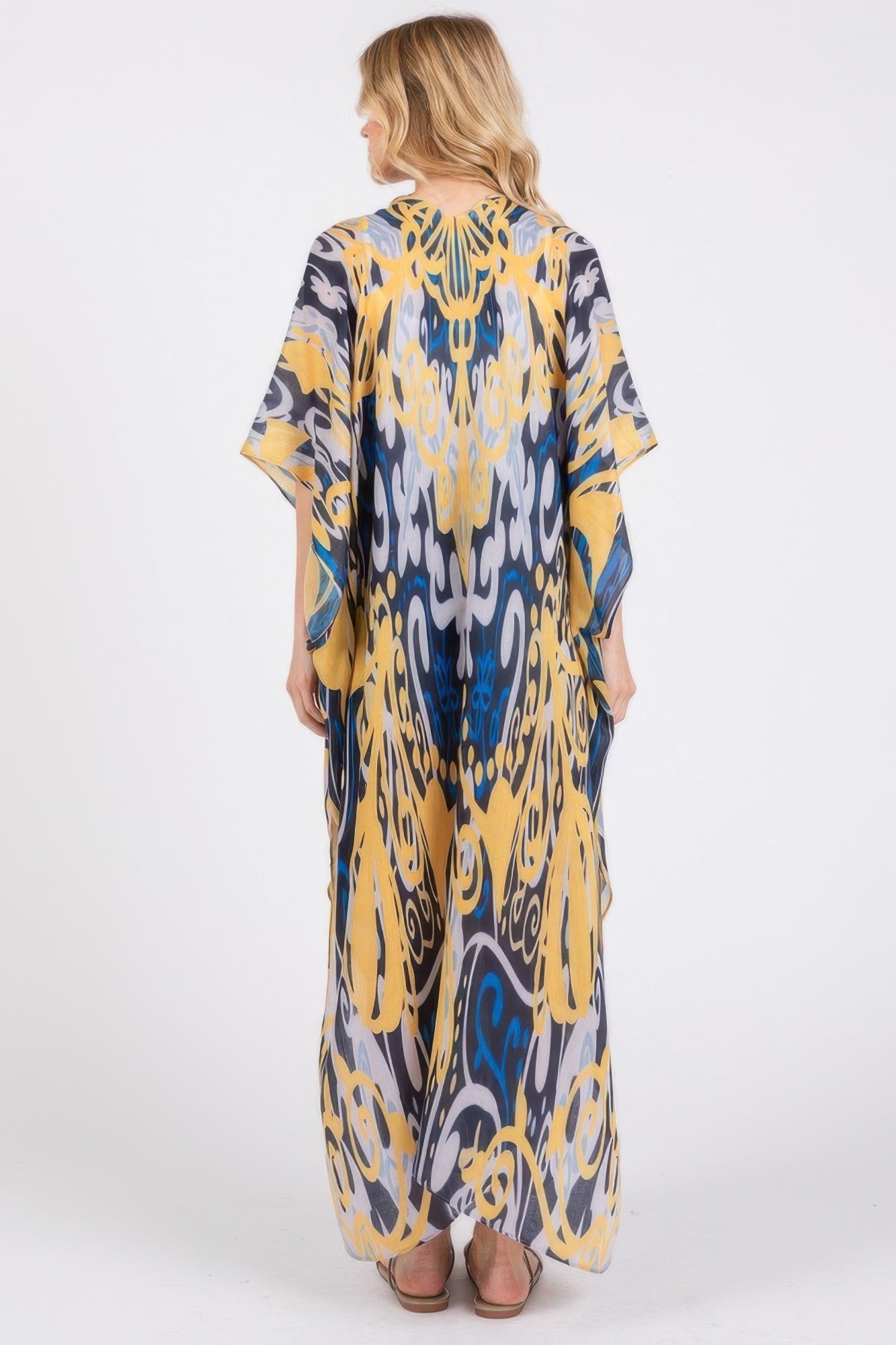 Boho Print Open Front Long Kimono - Wear Arielle