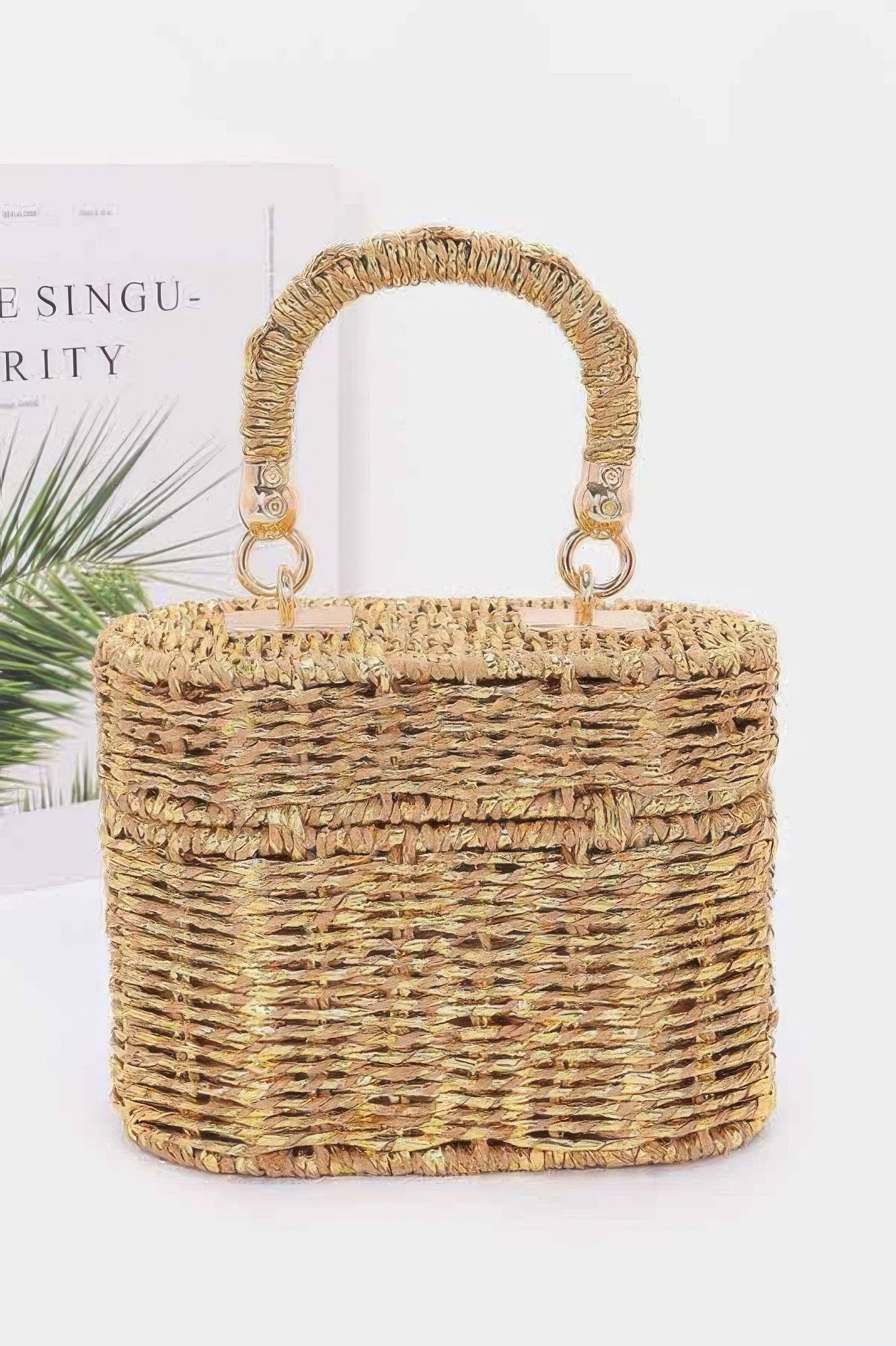 Braided Cotton Box Top Handle Bag - Wear Arielle