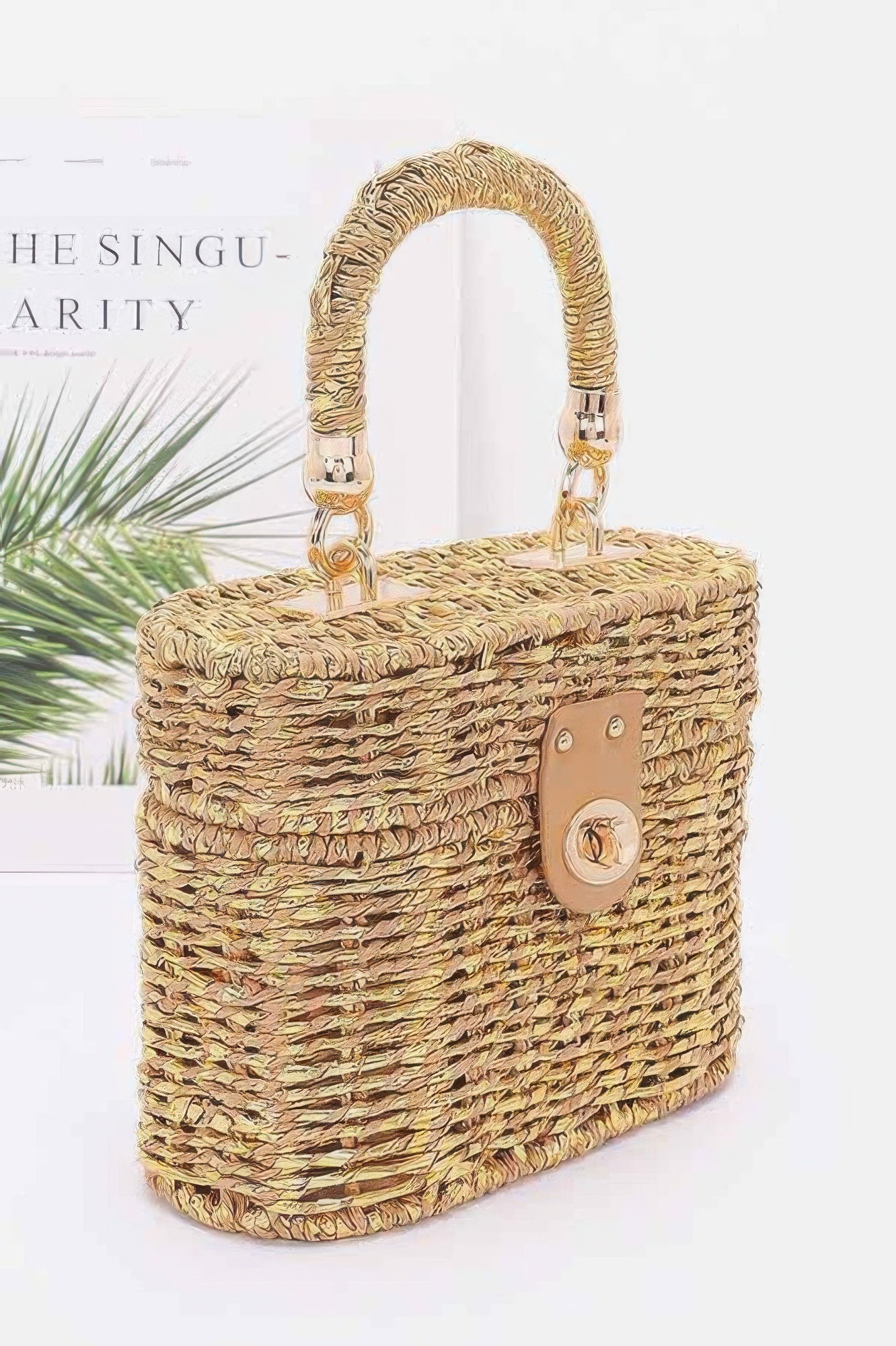 Braided Cotton Box Top Handle Bag - Wear Arielle