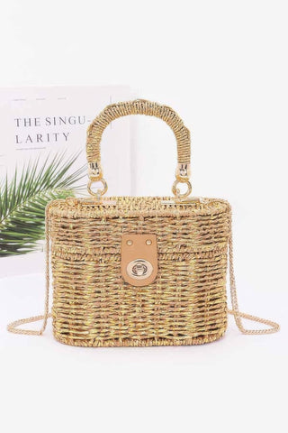 Braided Cotton Box Top Handle Bag - Wear Arielle
