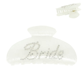 Bride White Acrylic Hair Claw Clip - Wear Arielle