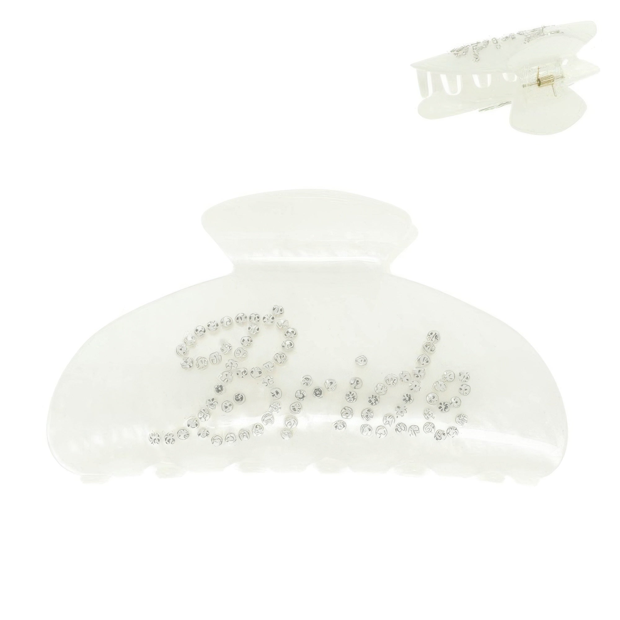 Bride White Acrylic Hair Claw Clip - Wear Arielle