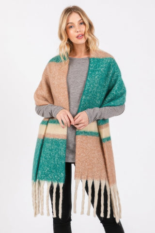 Brushed Multi Color Stripe Scarf - Wear Arielle