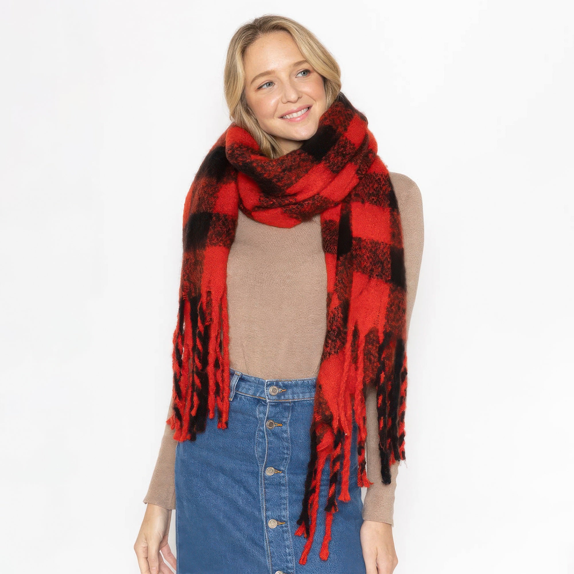 Buffalo Plaid Scarf - Wear Arielle