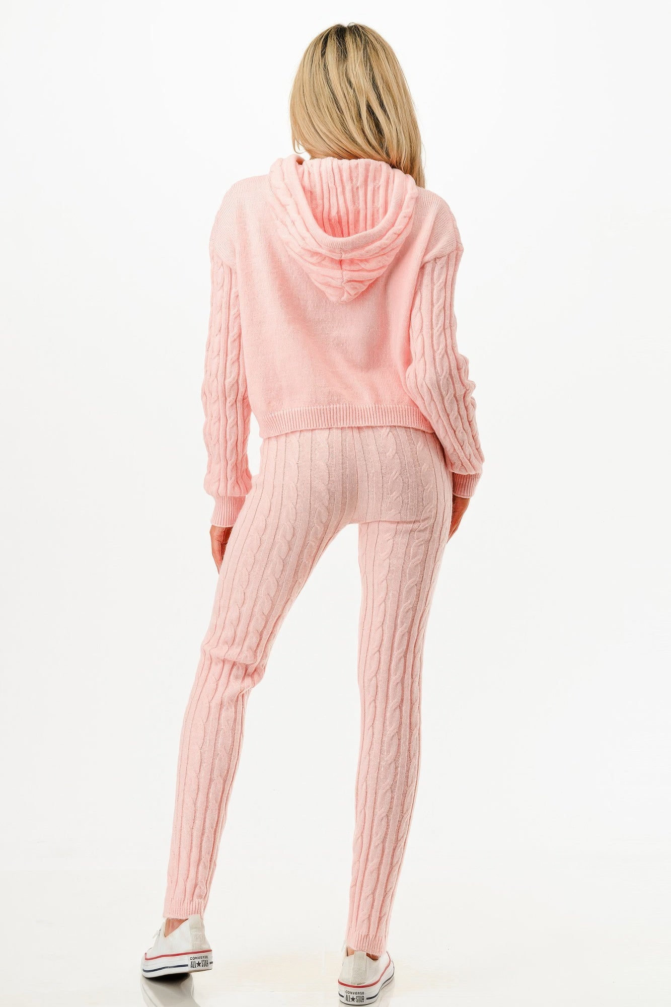 Cable Hoodie Sweater 2pcs Set - Wear Arielle