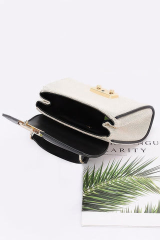 Canvas Top Handle Flap Bag - Wear Arielle