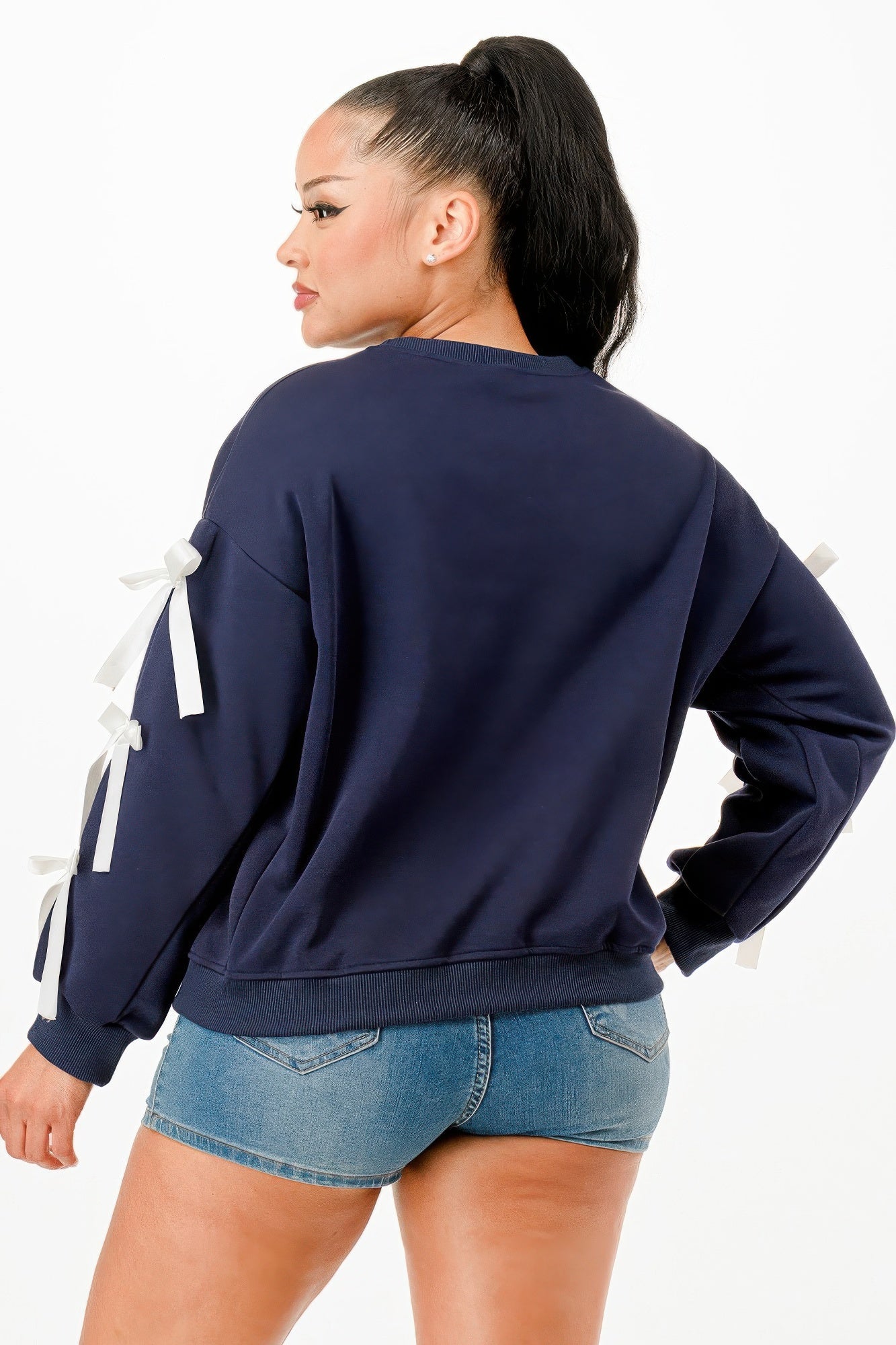Casual Sweatshirts With Bow - Wear Arielle