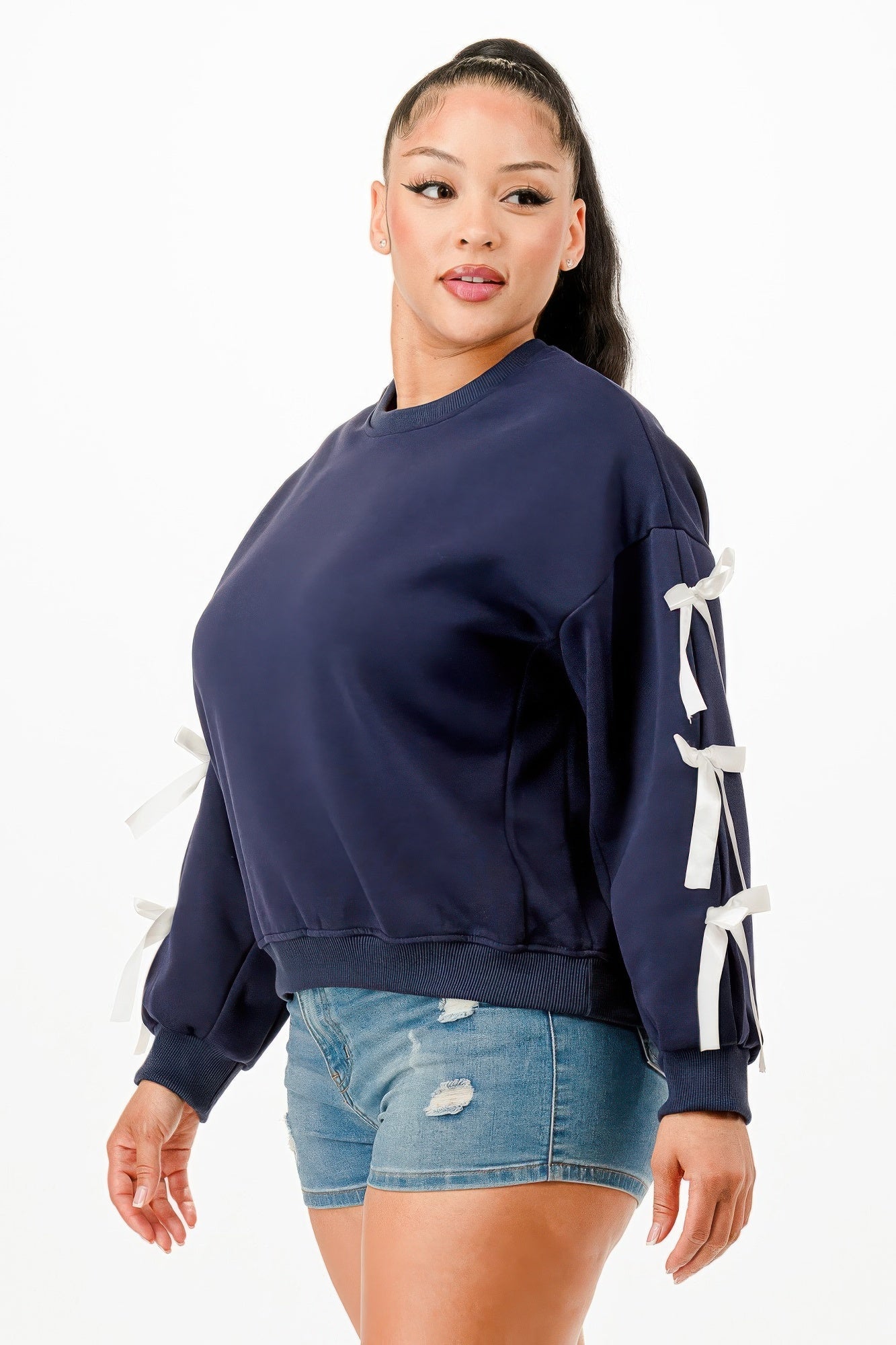 Casual Sweatshirts With Bow - Wear Arielle
