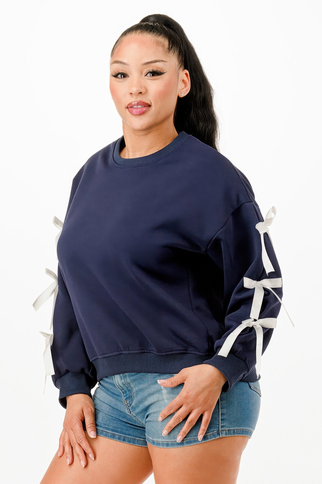 Casual Sweatshirts With Bow - Wear Arielle
