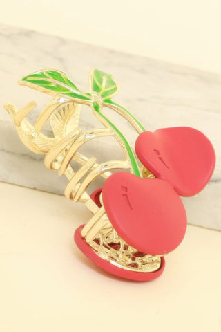 Cherry Shaped Metal Hair Claw Clip - Wear Arielle