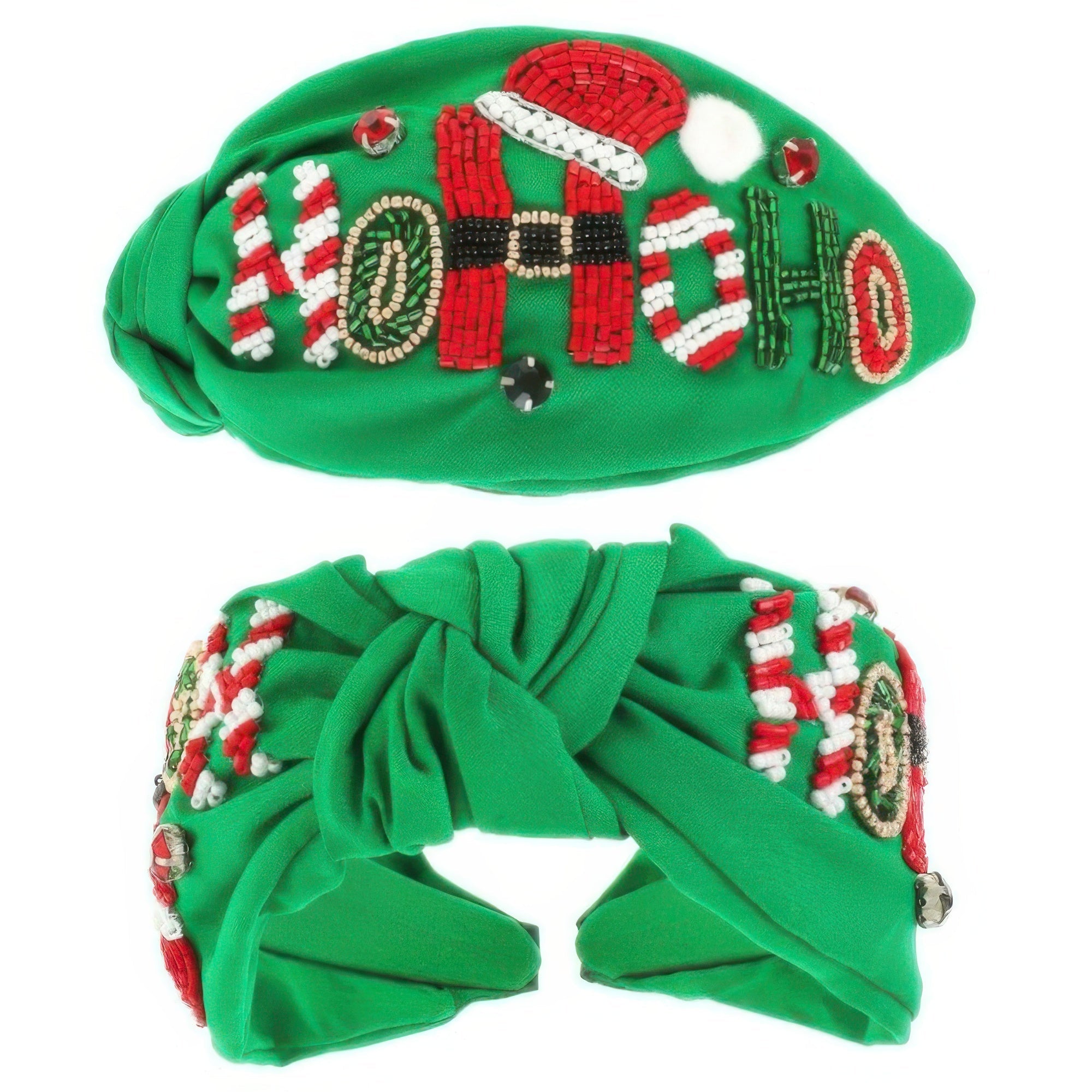 Christmas Hohoho Top Knot Headband - Wear Arielle