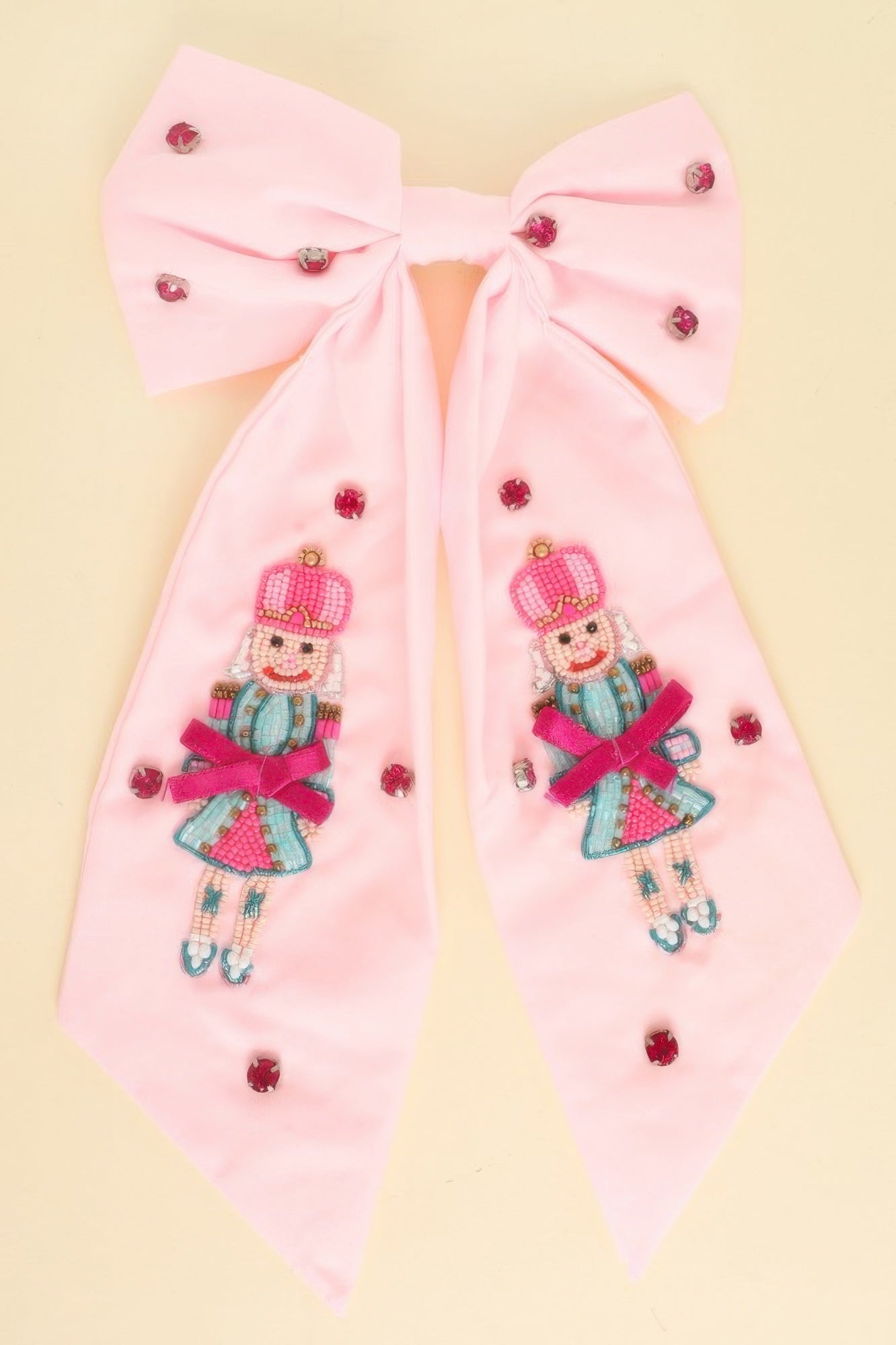 Christmas Nutcracker Bow Barrette Hair Clip - Wear Arielle