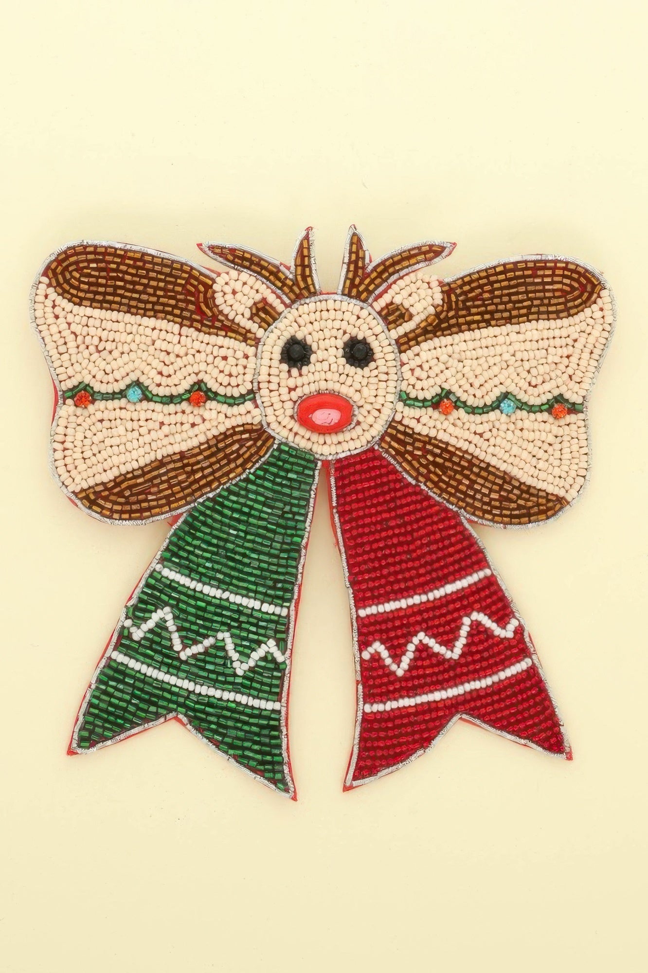 Christmas Rudolph Bow Barrette Hair Clip - Wear Arielle